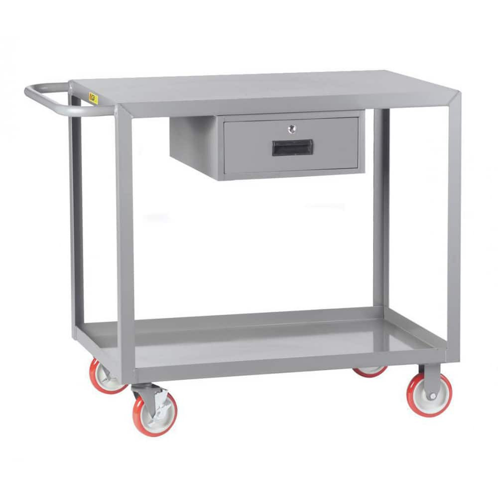 Little Giant. LGL-2448-BK-DR Shelf Utility Cart: Steel, Gray