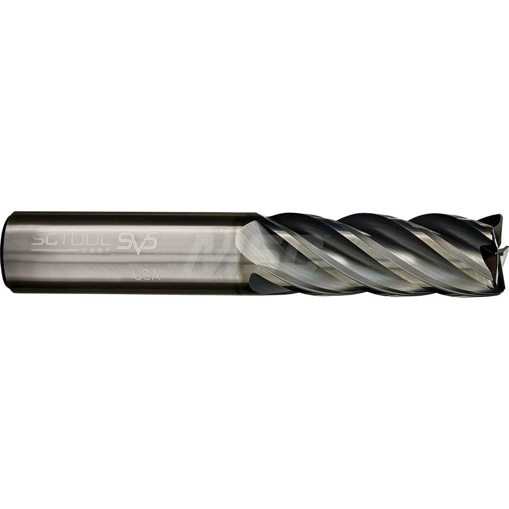 SC Tool 20259 Square End Mill: 1/8" Dia, 1/4" LOC, 5 Flutes, Solid Carbide