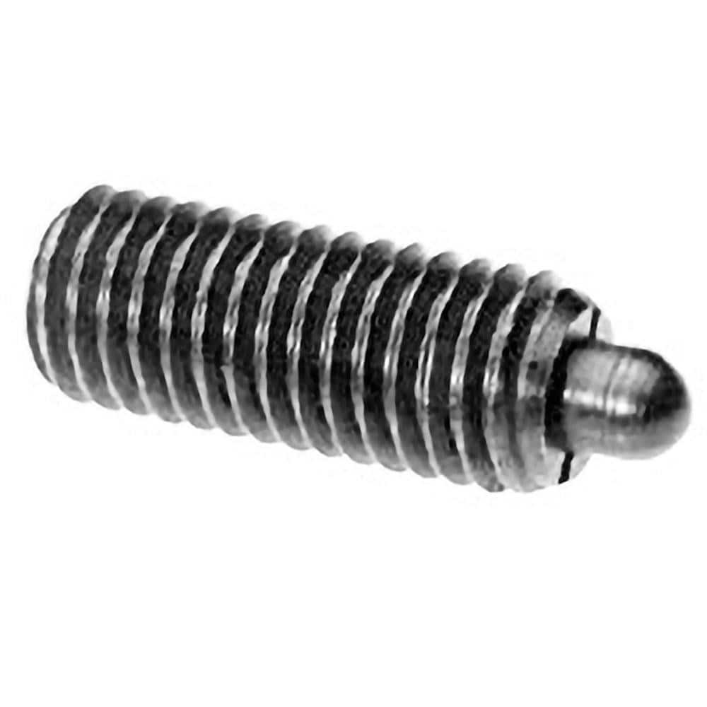 TE-CO 63702X Threaded Spring Plunger: M8 x 1.25, 0.866" Thread Length, 0.138" Dia, 0.118" Projection