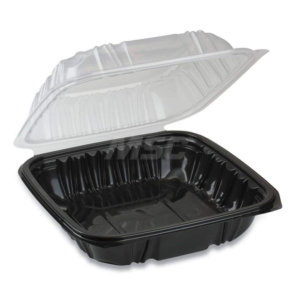 Pactiv PCTDC858100B000 Food Storage Container: Square, Hinged Lid