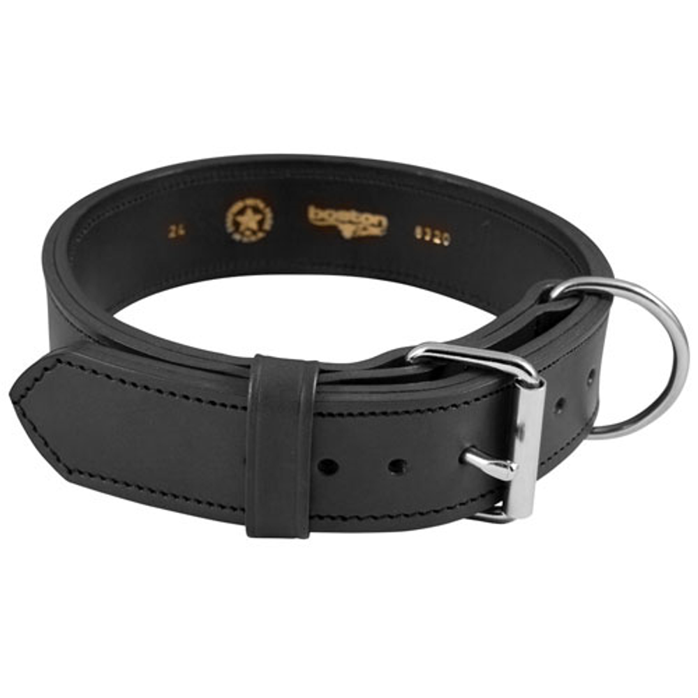 Boston Leather 8320-BLK-1-28 2 K-9 Agitation Collar