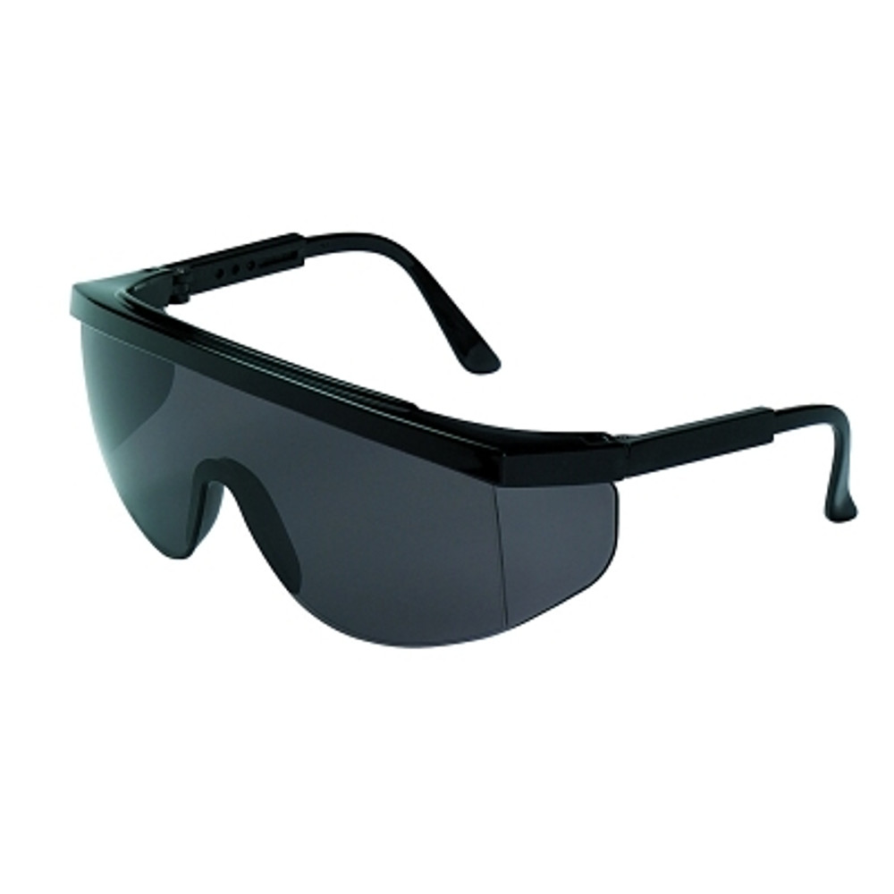 MCR Safety TK112 TK1 Series Safety Glasses, Gray Lens, Duramass Hard Coat, Black Frame, Nylon