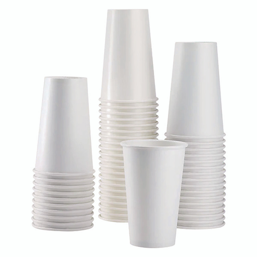 KARAT BY LOLLICUP CKCP16W Double Poly Paper Cold Cups, 16 oz, White, 1,000/Carton