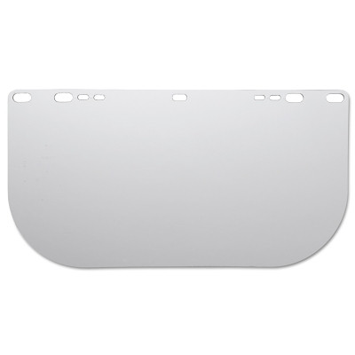 SureWerx® Jackson® Safety F20 Polycarbonate Faceshield, 8154, Uncoated, Clear, E Shape, Unbound, 15.5 in L x 8 in H, 0.040 in Thick
