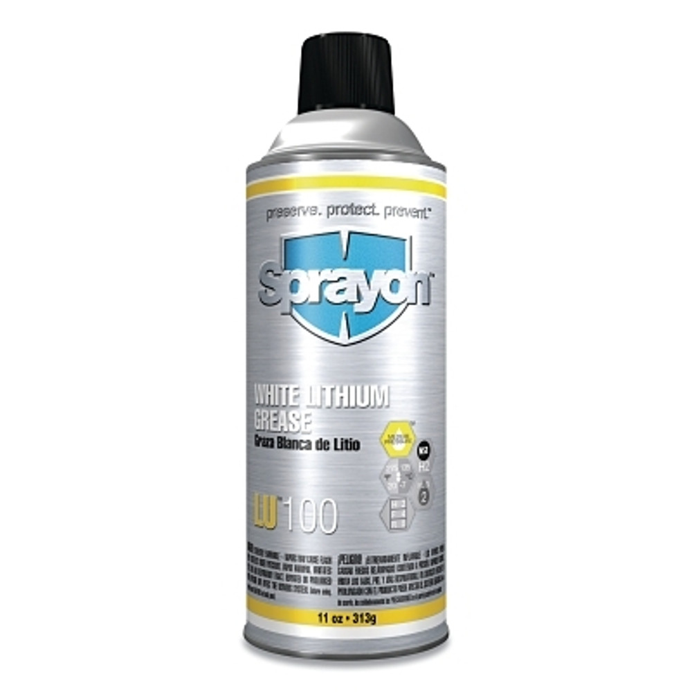 Krylon® Industrial Sprayon® SC0100000 LU™100 White Lithium Grease, 16 oz, Aerosol Can