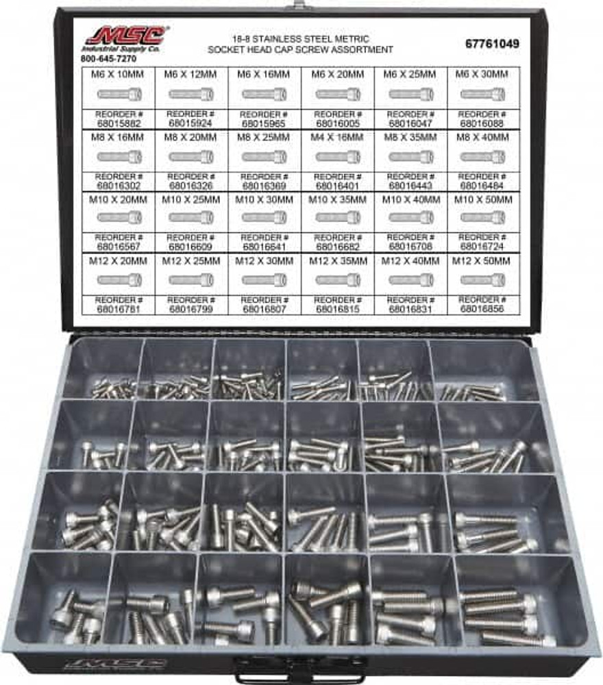 Value Collection 67761049 240 Piece Stainless Steel Socket Head Cap Screws