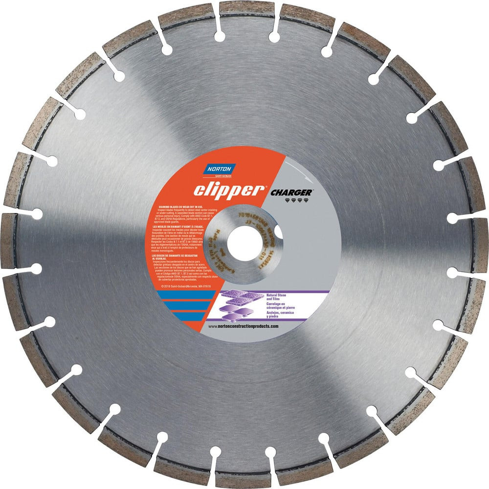 Norton 70184681457 Wet & Dry Cut Saw Blade: 20" Dia, 1" Arbor Hole, 0.125" Kerf Width, 29 Teeth