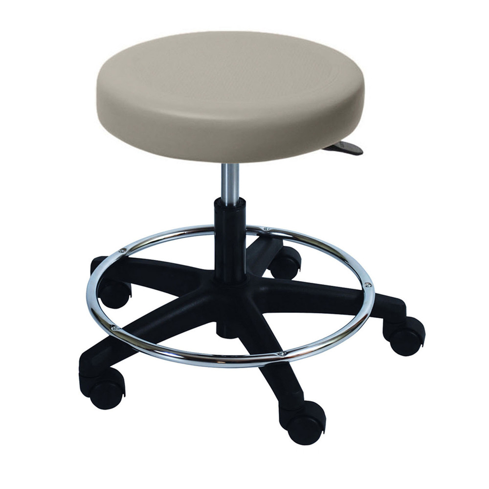UMF Medical  6743 Ultra Comfort Stool with Foot Ring, Air Spring Height Adjustment with Soft Rubber Casters, Seamless Upholstery with PreFixx® Protective Finish for Infection Prevention, Available in 16 Colors (DROP SHIP ONLY)