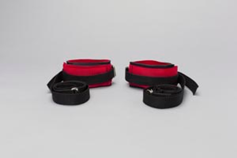 TIDI Products, LLC  2791 Posey Ankle Restraint, Twice-as-Tough, One Size Fits Most, Hook and Loop/Quick Release Buckle, 2-Strap, w/ Easy to Apply D-Rings, 50in, Neoprene, Red (Continental US + HI Only)