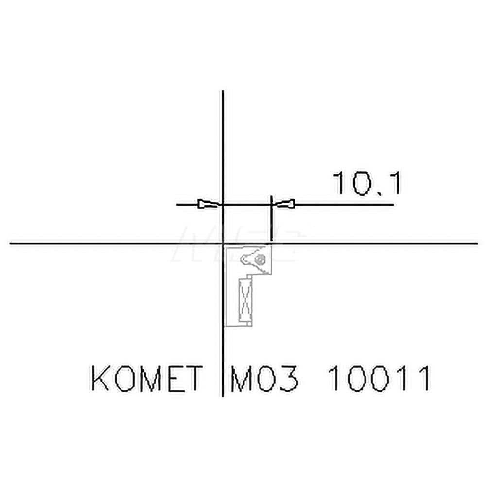 Komet 6286403300 Indexable Boring Cartridge: Series M03Speed, Right Hand, 0.976" Min Dia