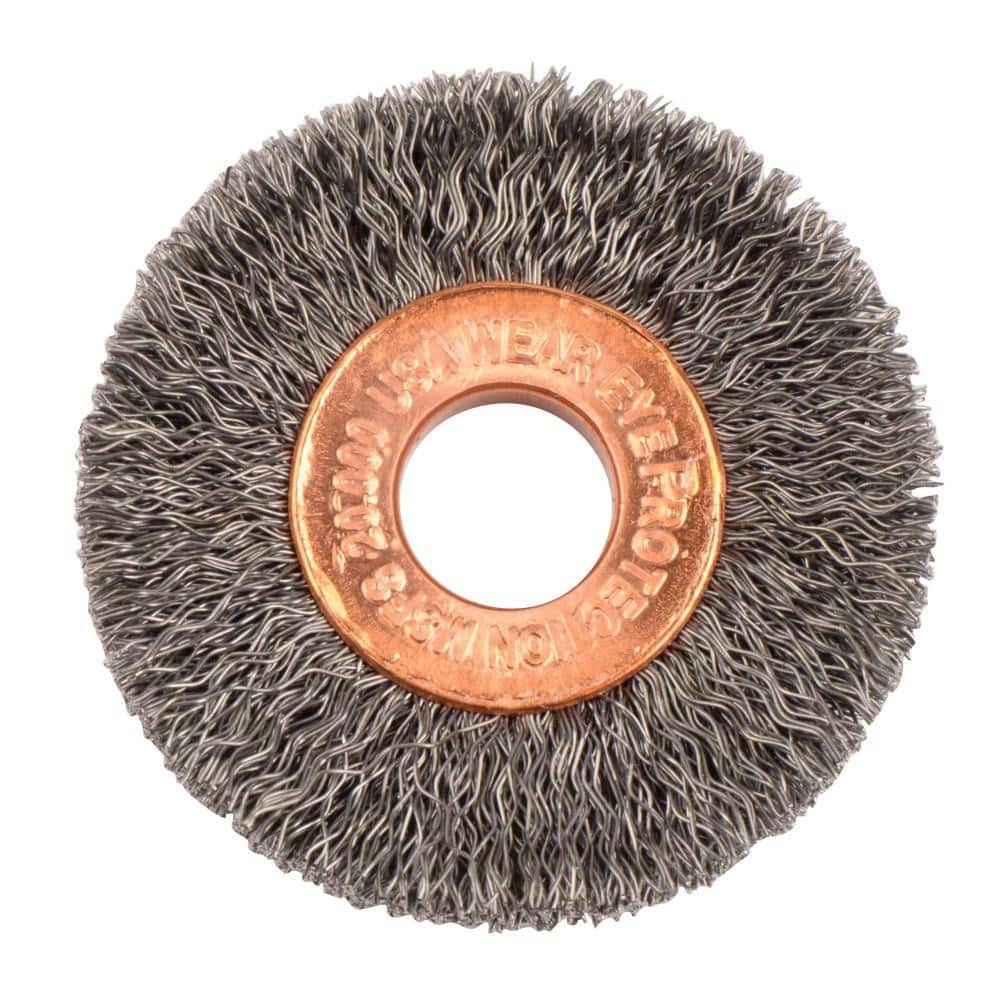 Weiler 15312 Wheel Brush: 1-1/2" Wheel Dia, Crimped