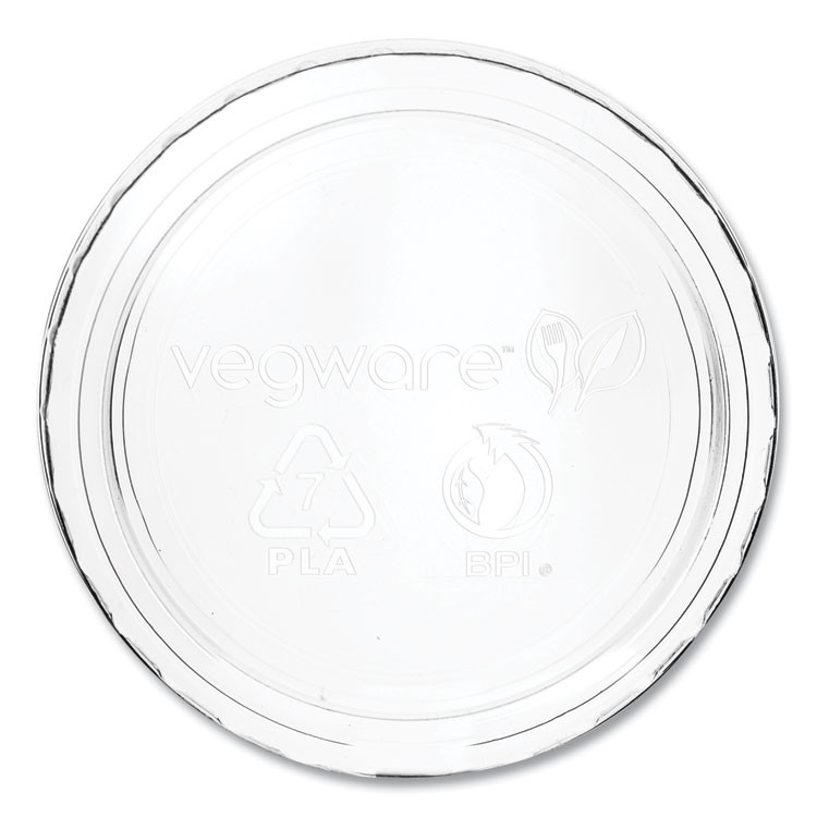 VEGWARE CF736 Portion Pot Lids, Fits Vegware 2 oz to 4 oz Portion Pots, Plastic, Clear, 2,000/Carton