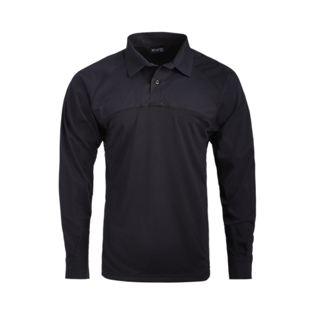 Vertx VTX8255NVXSMALLREG Fusion Flex Performance Hybrid Shirt - Long Sleeve