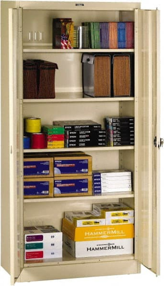 Tennsco 7224RH-BK Locking Storage Cabinet: 36" Wide, 24" Deep, 72" High