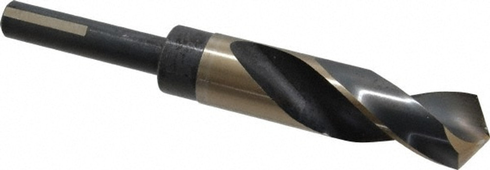 Triumph Twist Drill 094159 Reduced Shank Drill Bit: 59/64'' Dia, 1/2'' Shank Dia, 118 0, High Speed Steel