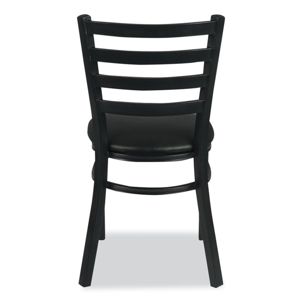 JMC FURNITURE WHCBLK White Horse Series Side Chairs, Supports Up to 300 lb, 18" Seat Height, Black Seat/Back/Base
