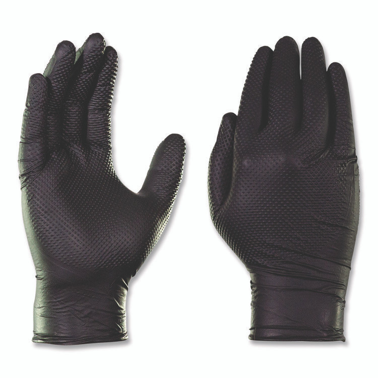 AMMEX CORPORATION GloveWorks® by GWBEN48100CT Nitrile Exam Gloves, Powder-Free, X-Large, 7 mil Thick, 9.5" Long, Black, 100/Box, 10 Boxes/Carton