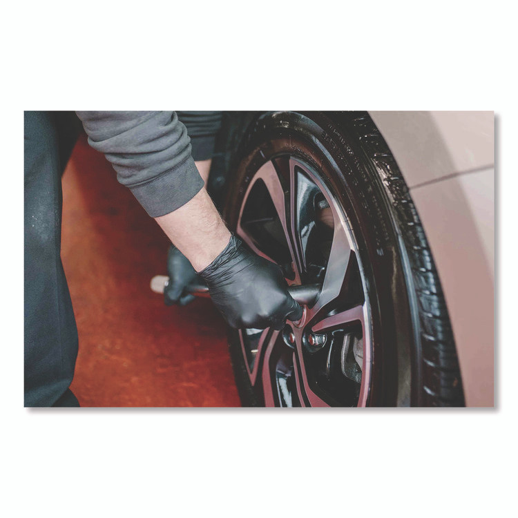 AMMEX CORPORATION GloveWorks® by GWBEN48100CT Nitrile Exam Gloves, Powder-Free, X-Large, 7 mil Thick, 9.5" Long, Black, 100/Box, 10 Boxes/Carton