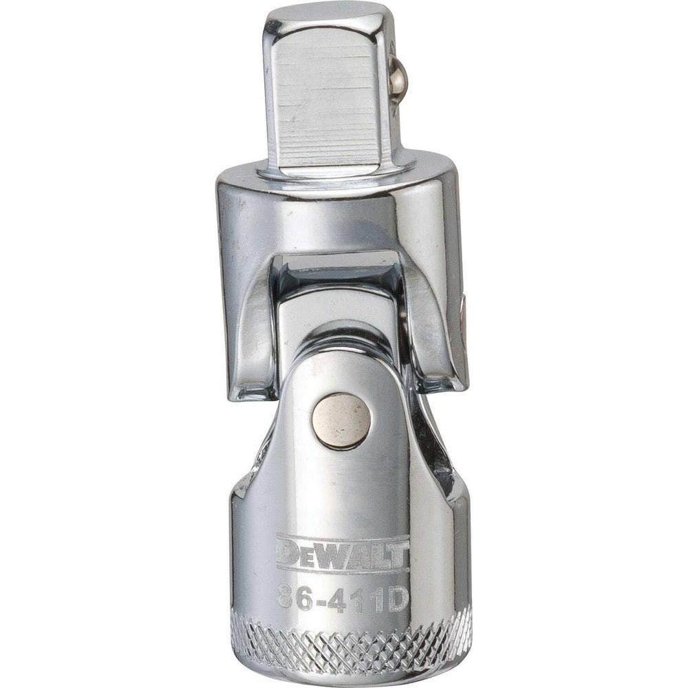 DeWALT DWMT86411OSP Socket Adapters & Universal Joints; Joint Type: Universal ; Male Size: 1/2 ; Female Size: 1/2 ; Maximum Operating Angle: 600 ; Overall Length (Inch): 2-5/8 ; Finish: Chrome