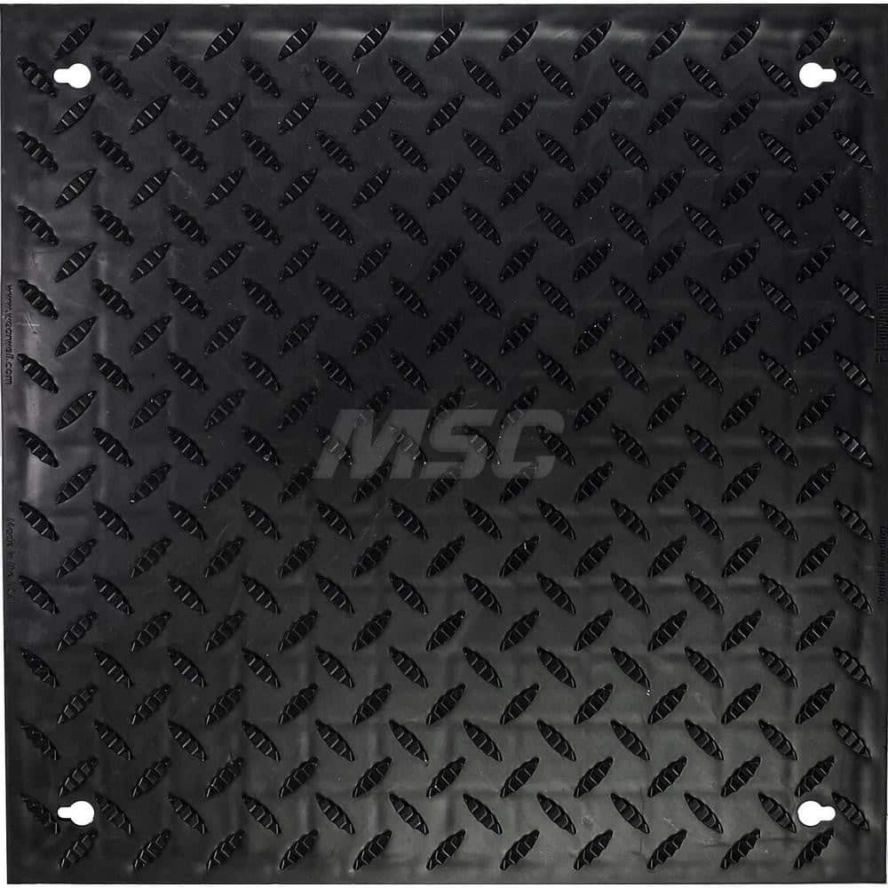 Wearwell F03.18X18BK-CS4 Temporary Structure Parts & Accessories; Product Type: Platform Tile ; Material: Polypropylene ; For Use With: Foundation Modular Work Platforms System ; Color: Black ; UNSPSC Code: 20122830