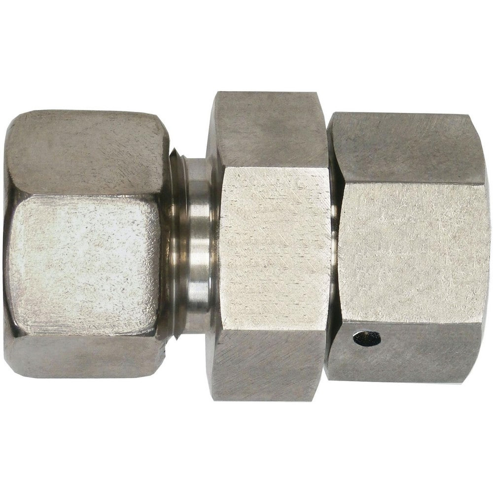 Brennan D6504-L15-L12-S Metal Compression Tube Fittings; Fitting Type: Straight ; Material: Stainless Steel ; End Connections: Tube OD ; Tube Inside Diameter: 15.000 ; Tube Outside Diameter (mm): 15 ; Overall Length (Decimal Inch): 1.8307