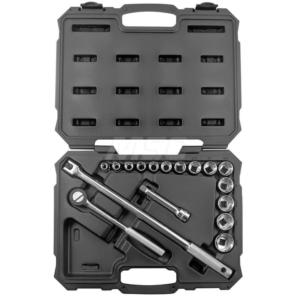 Paramount PAR-12SKT-S17 17 Pc 1/2" Drive Socket Set