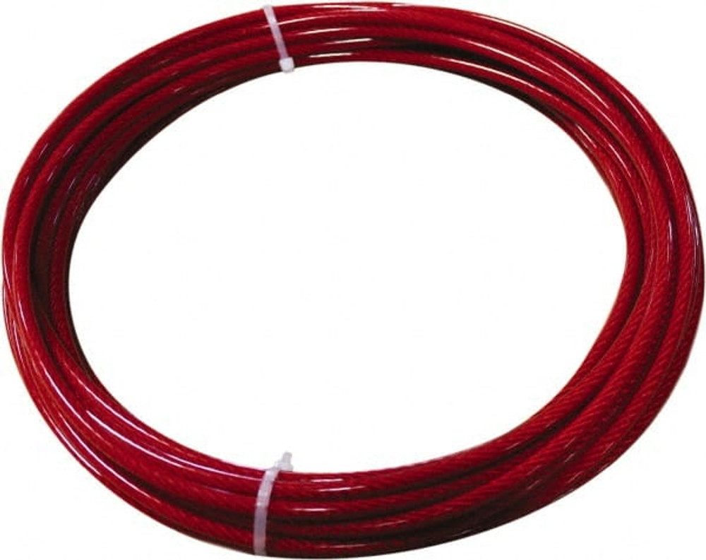 Loos & Co. GC043VC06-0100C 3/16" x 1/8" Diam, Galvanized Steel Wire Rope