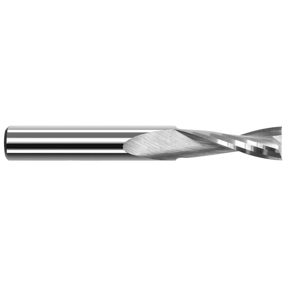 Harvey Tool 48640 Square End Mill: 0.04'' Dia, 0.12'' LOC, 1/8'' Shank Dia, 1-1/2'' OAL, 2 Flutes, Solid Carbide