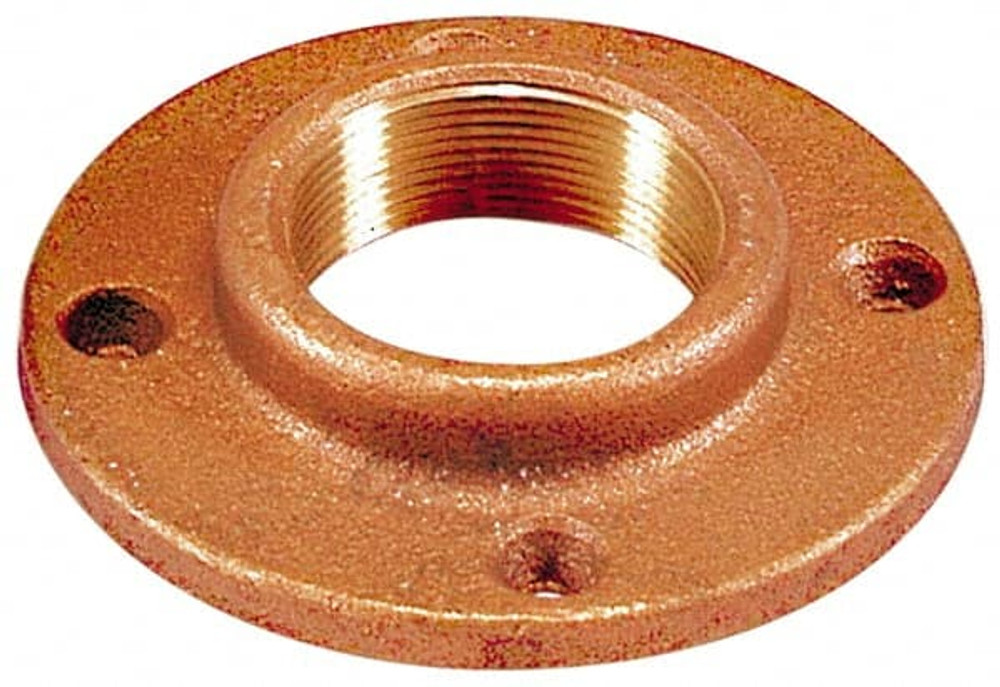 Merit Brass XNL235-24 1-1/2" Pipe, 5" OD, 2-9/16" Hub Length, Brass & Chrome Plated, Companion Pipe Flange