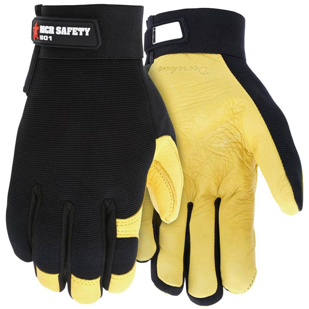 MCR Safety 901XXL Gloves: Size 2XL, Deerskin