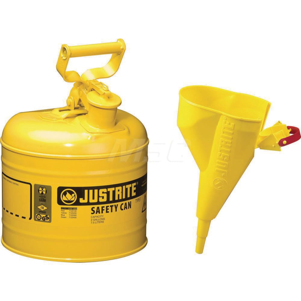 Justrite. 7120210 Safety Can: 2 gal, Steel