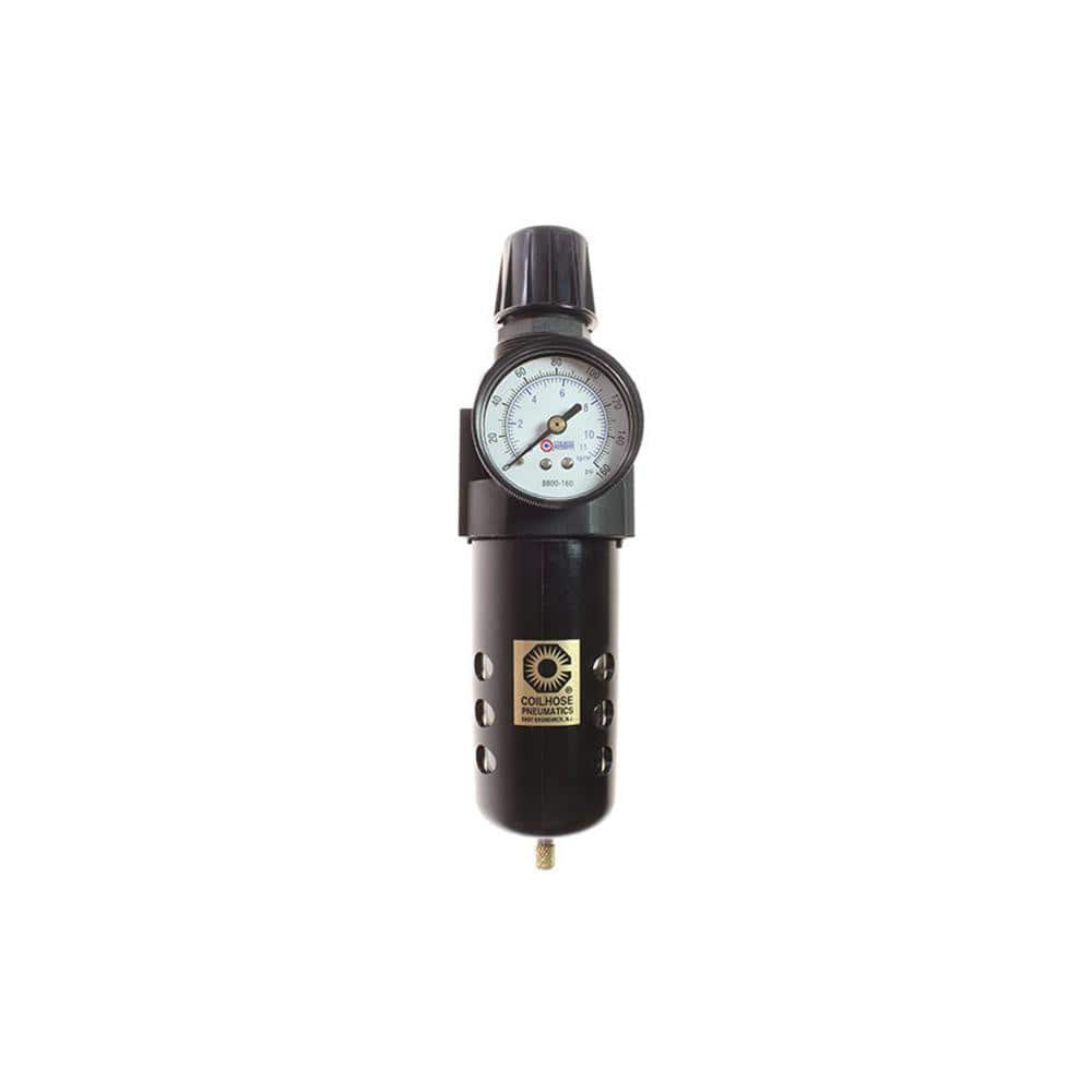 Coilhose Pneumatics 27FC4-G FRL Combination Unit: 1/2 NPT, Standard, 1 Pc Filter/Regulator with Pressure Gauge