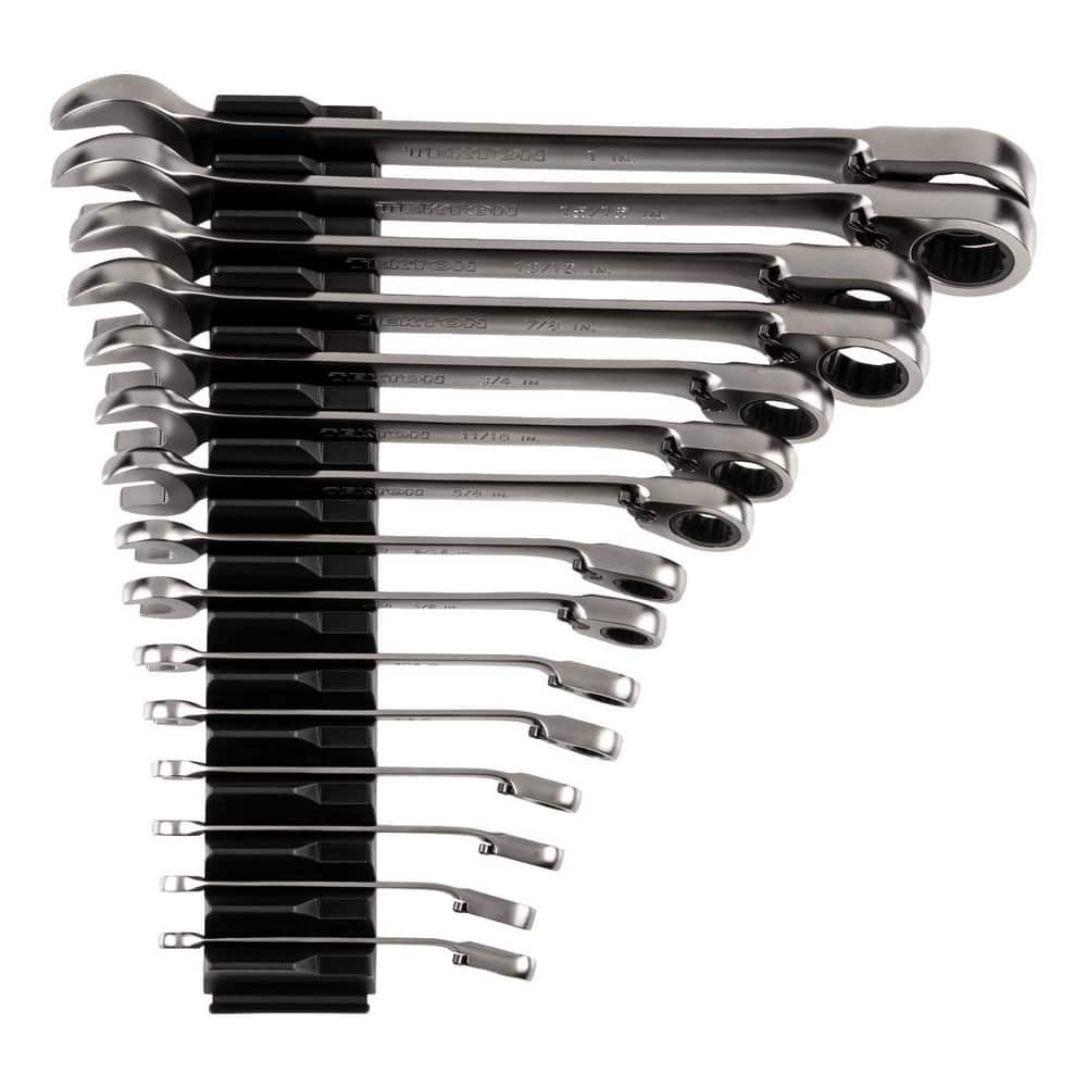 Tekton WRC94301 Wrench Sets; System Of Measurement: Inch ; Size Range: 1/4 in - 1 in ; Container Type: Plastic Holder ; Wrench Size: 1/4 in - 1 in ; Material: Steel ; Non-sparking: No