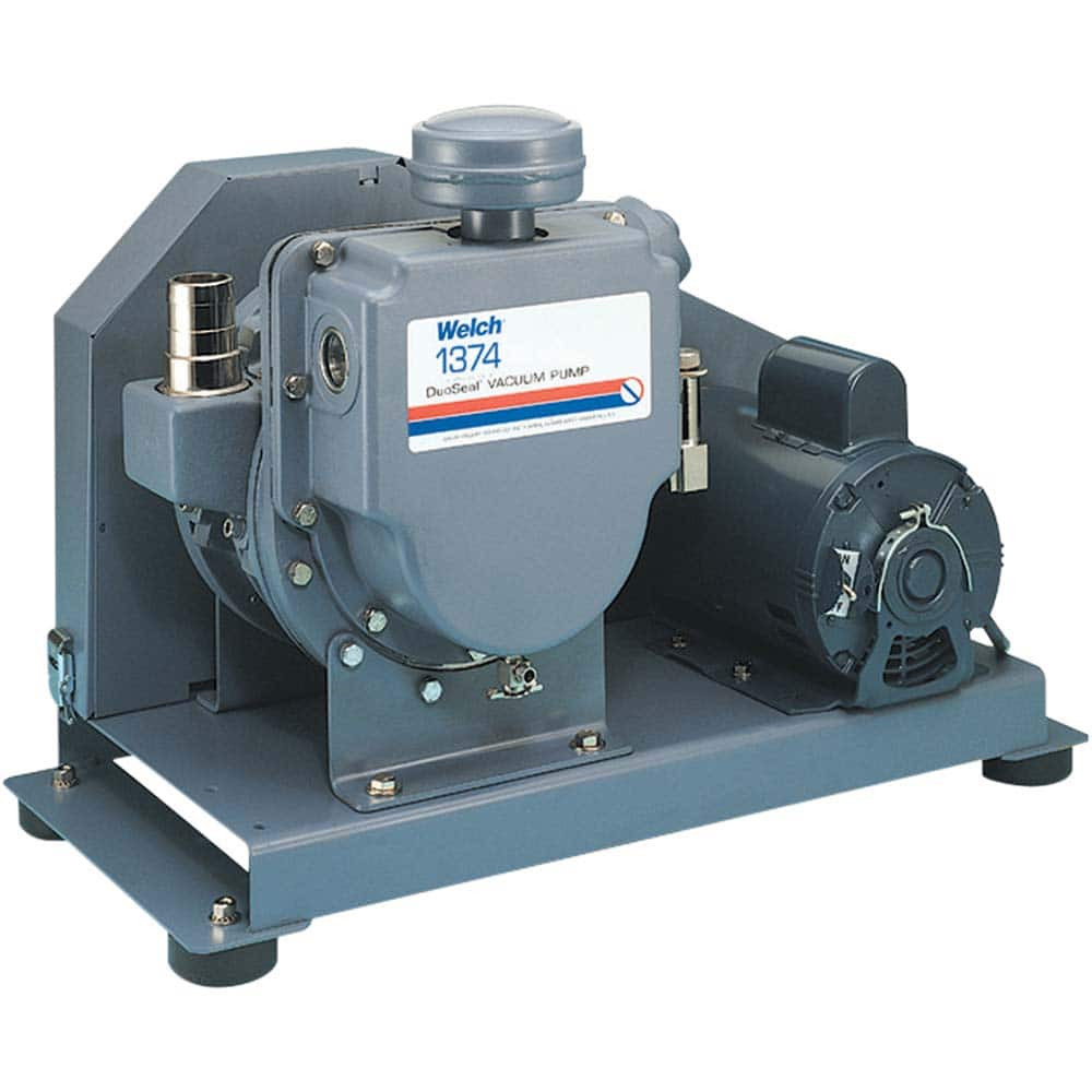 Welch 1374B-01 Rotary Vane Vacuum Pump: 1-1/2 hp, Single Phase