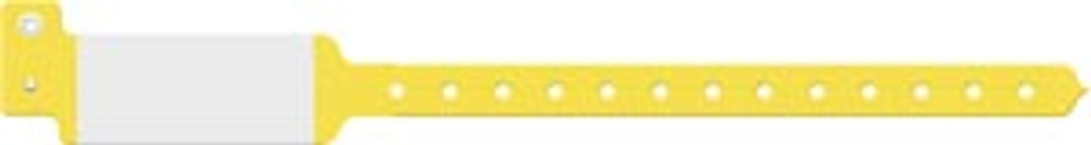 Medical ID Solutions  3126C Wristband, Adult/ Pediatric, Imprinter Tri-Laminate, Custom Printed, Yellow, 500/bx