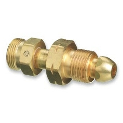 Western Enterprises Brass Cylinder Adaptor, From CGA-510 POL Acetylene To CGA-520 B Tank