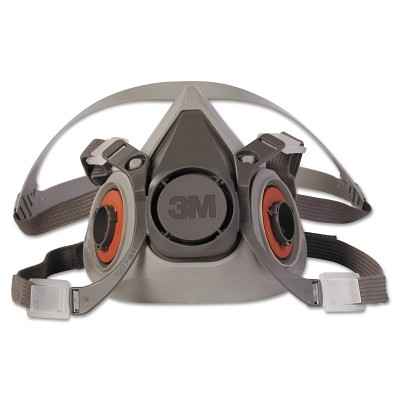 3M™ Half Facepiece Reusable Respirator 6000 Series, Medium, Resist Gases, Vapors, Particulates, Adjustable Strap, TPE