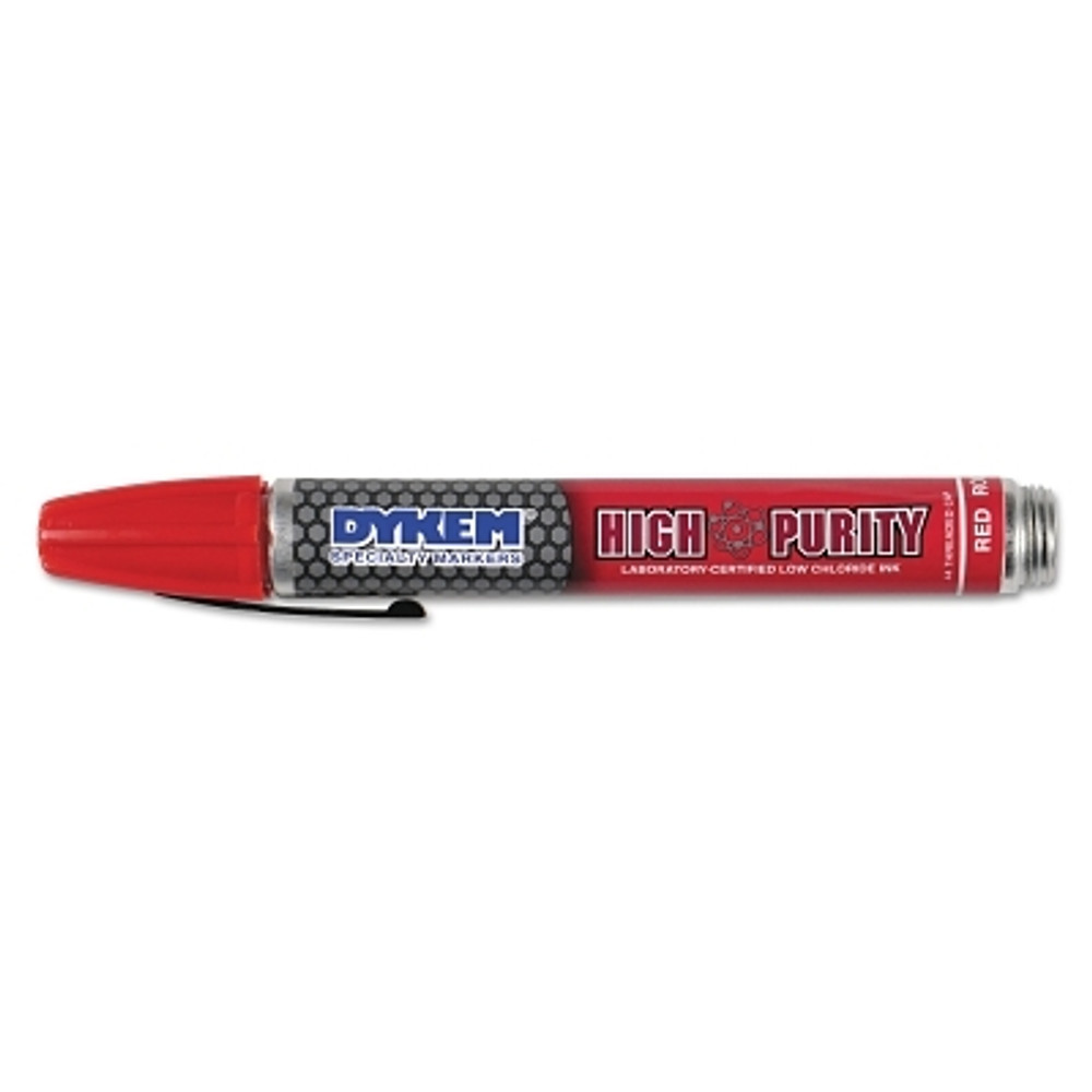 ITW Pro Brands DYKEM® High Purity 44 Marker, Red, Medium, Threaded Cap