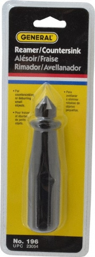 General 196 Hand Reamer: 3/4" Dia, 3/4" Flute Length, 5 Flutes, 5-1/8" OAL