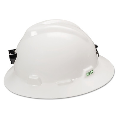 MSA MSA Specialty V-Gard® Protective Caps and Hats, Fas-Trac III, w/Lamp Bracket & Cord Holder, WH