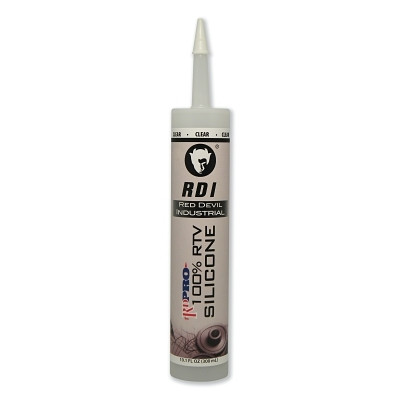Red Devil 100% Silicone Architectural Grade RTV Sealant, 9.8 fl oz Cartridge, Clear