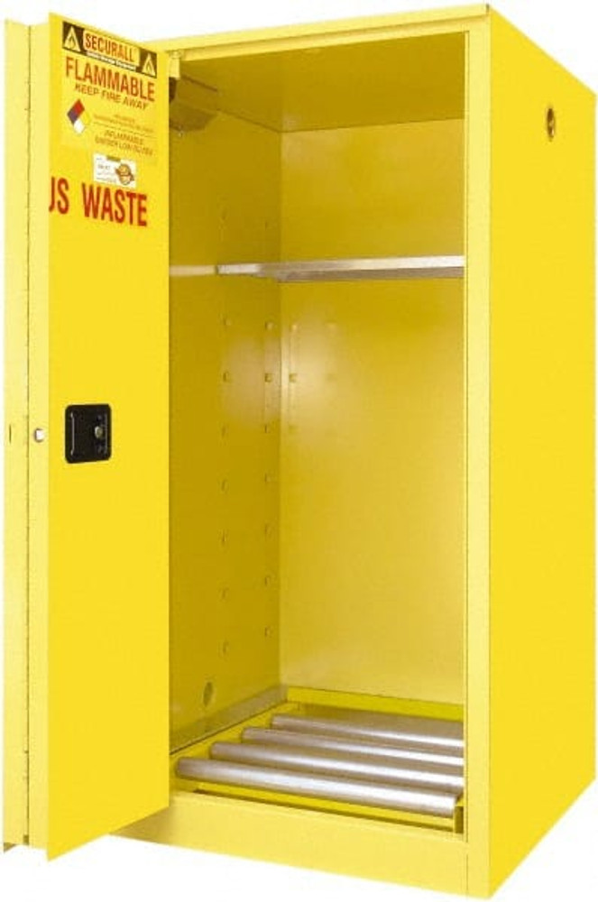 Securall Cabinets W2040 34" Wide x 34" Deep x 65" High, 18 Gauge Steel Vertical Drum Cabinet with 3 Point Key Lock