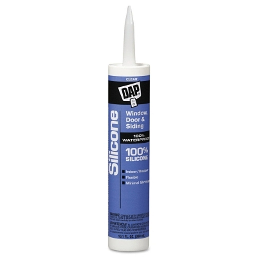 DAP® All-Purpose 100% Silicone Rubber Sealant, 10.1 oz Canister, Clear