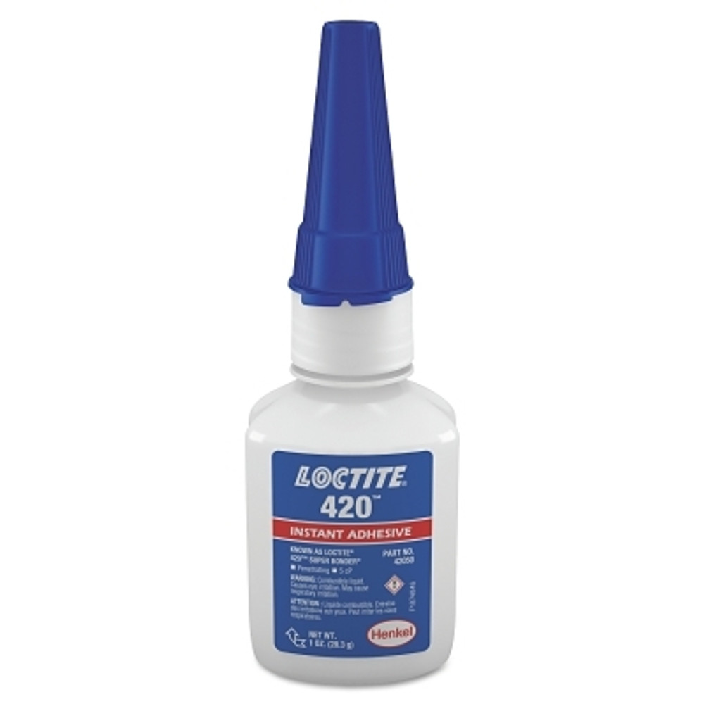 Henkel Corporation Loctite® 135455 420™ Super Bonder® Instant Adhesive, Wicking Type, 1 oz, Bottle, Clear