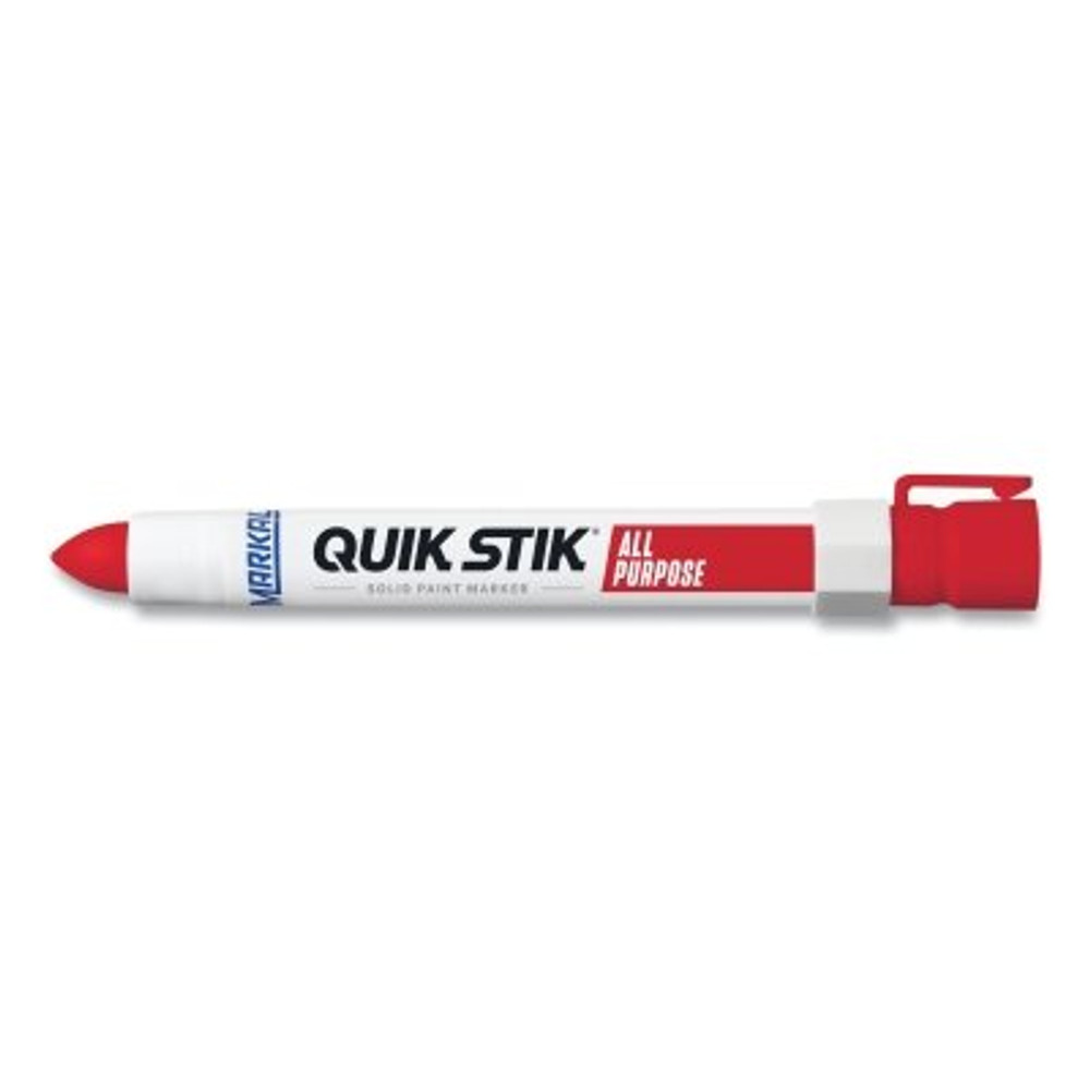 LA-CO Industries Inc Markal® 61049 Quik Stik® All Purpose Solid Paint Marker, 11/16 in Tip, 6 in L, Red