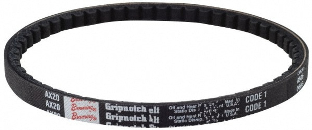 Browning 2454833 V-Belt: Section AX, 83.2" Outside Length, 1/2" Belt Width