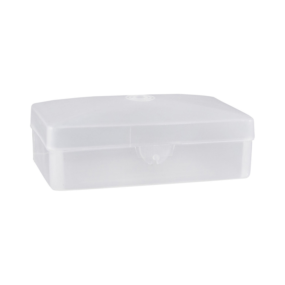Dukal Corporation  SB01C Soap Box, Plastic with Hinged Lid, Clear, Holds Up to #5 Bar, 1/pk, 100/cs