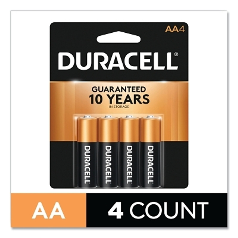 Duracell® CopperTop Alkaline Battery, 1.5V, AA, 4/PK