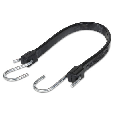 Keeper® EPDM Rubber Strap, Zinc-Plated Steel Hooks, 19 in L