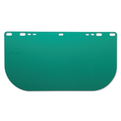 SureWerx® Jackson® Safety F20 Polycarbonate Faceshield, 8154LB, Uncoated, Dark Green, E Shape, Unbound, 15.5 in L x 8 in H